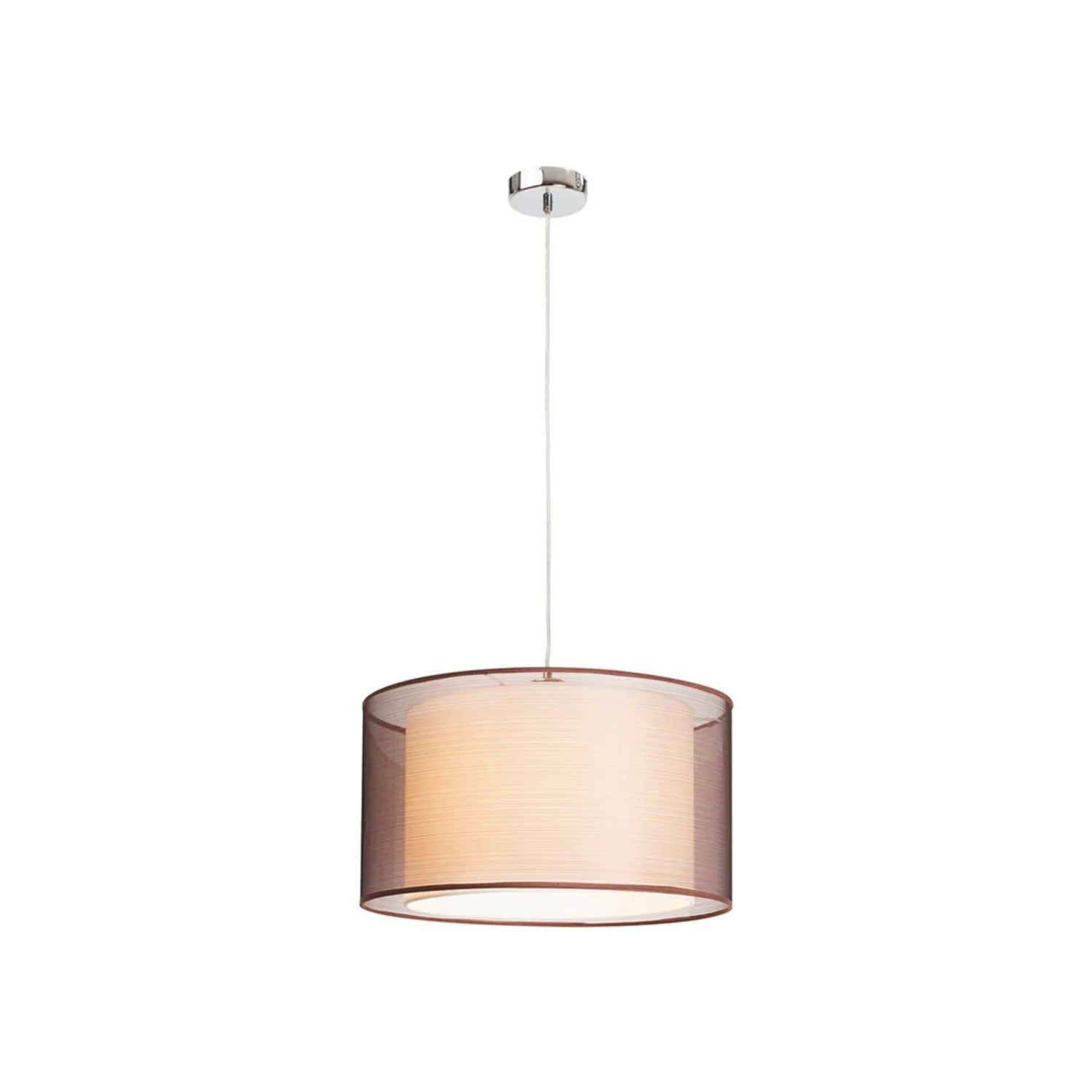 Lampa wisząca Anastasia chromowana brązowa 1xE27x60W metal wym:108x44,5x44,5cm IP20 Rabalux