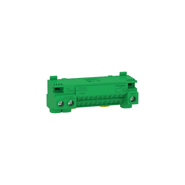 Bornier de terre Resi9 - 24 départs - 63A - Auto : 21x1,5² à 4²