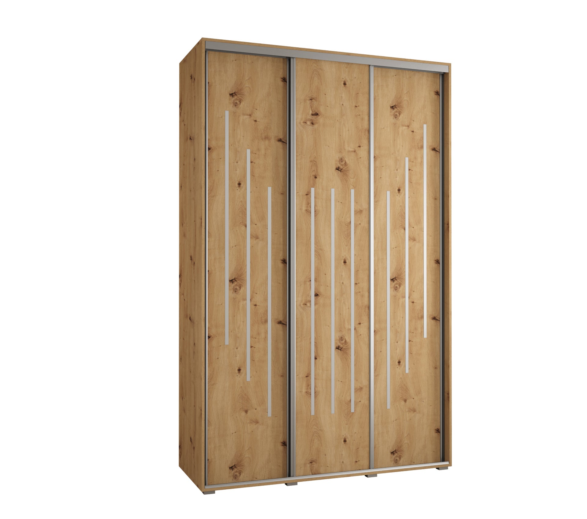 Szafa przesuwna wysoka Davos 8 160 x 60 x 235,2 cm artisan + artisan + u. srebrny - Abiks Meble