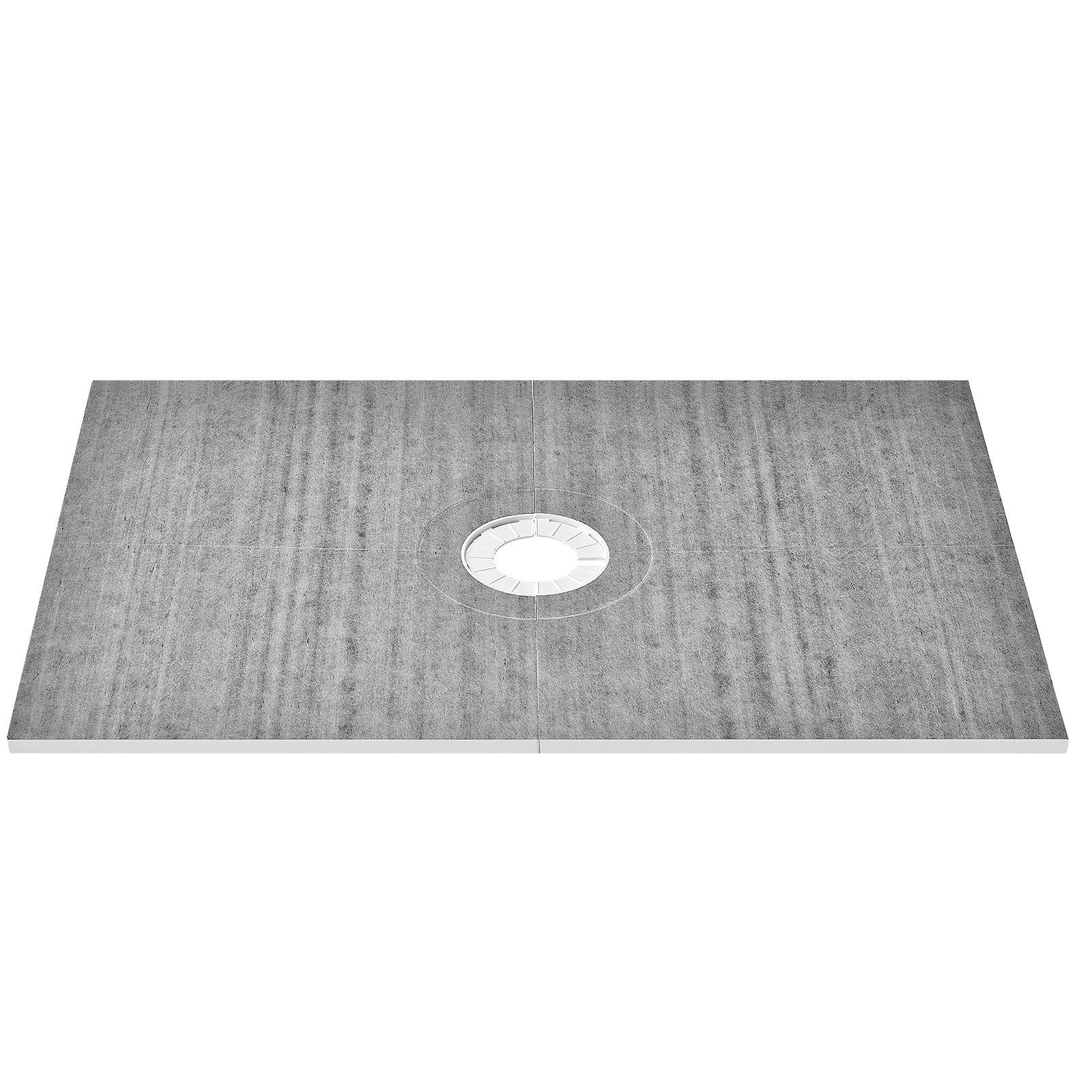 Zestaw krawędzi prysznicowej, zestaw brodzika 1219 x 1828 mm z centralnym odpływem 160 mm, lekkie zestawy do montażu prysznica EPS z 2 wodoodpor VEVOR