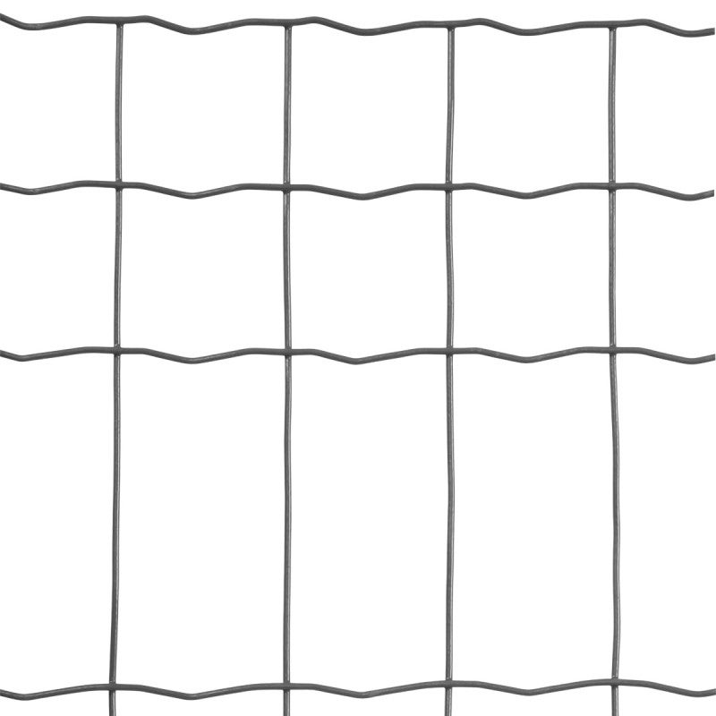 Grillage soudé en rouleau H1m20 x L25m fil 2.5mm maille 100x50 mm Gris anthracite - 4