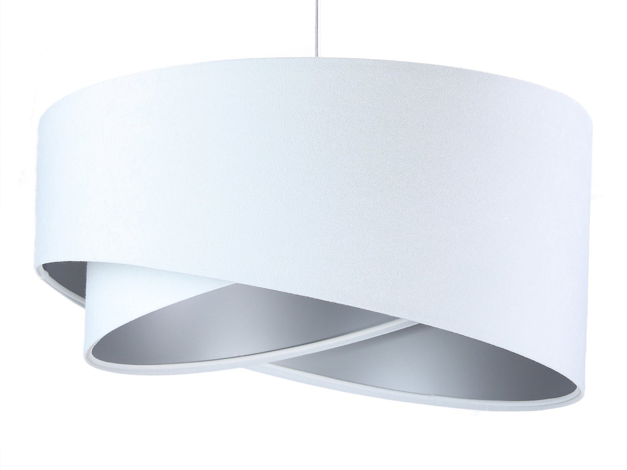 Lampa wisząca GEMSTONE biała/srebrna