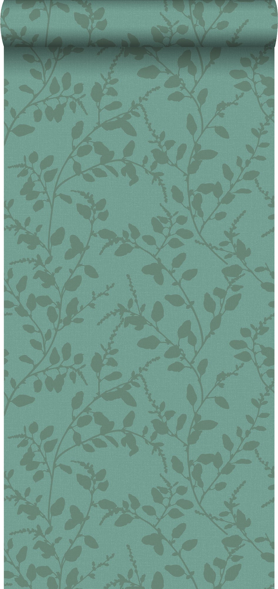 Tapeta motyw liścia petrol blue - 53 cm x 10.05 m - ESTAHOME