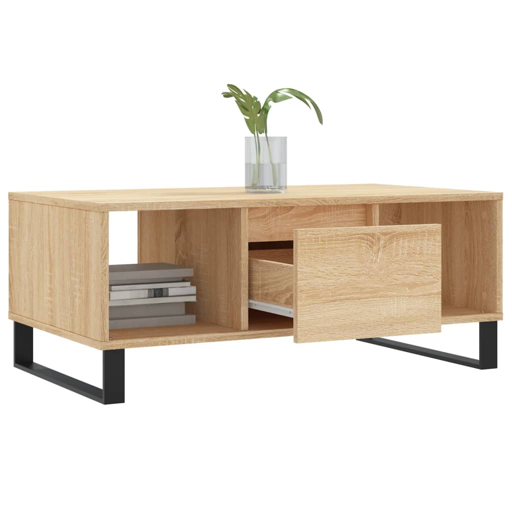 vidaXL Tavolino Salotto Rovere Sonoma 90x50x36,5 cm Legno Multistrato - 4