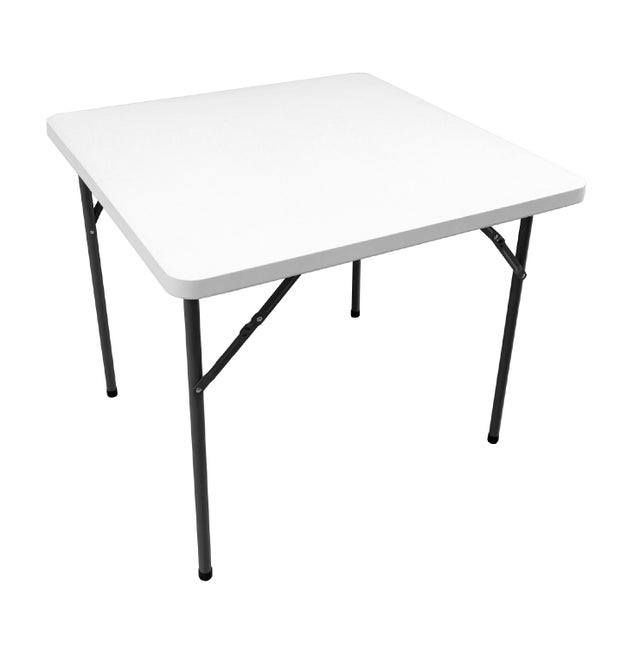Mesa plegable «SOLID SQUARE» 86 x 86 x 74 cm. Portátil y Multifuncional. The HomeWeeks