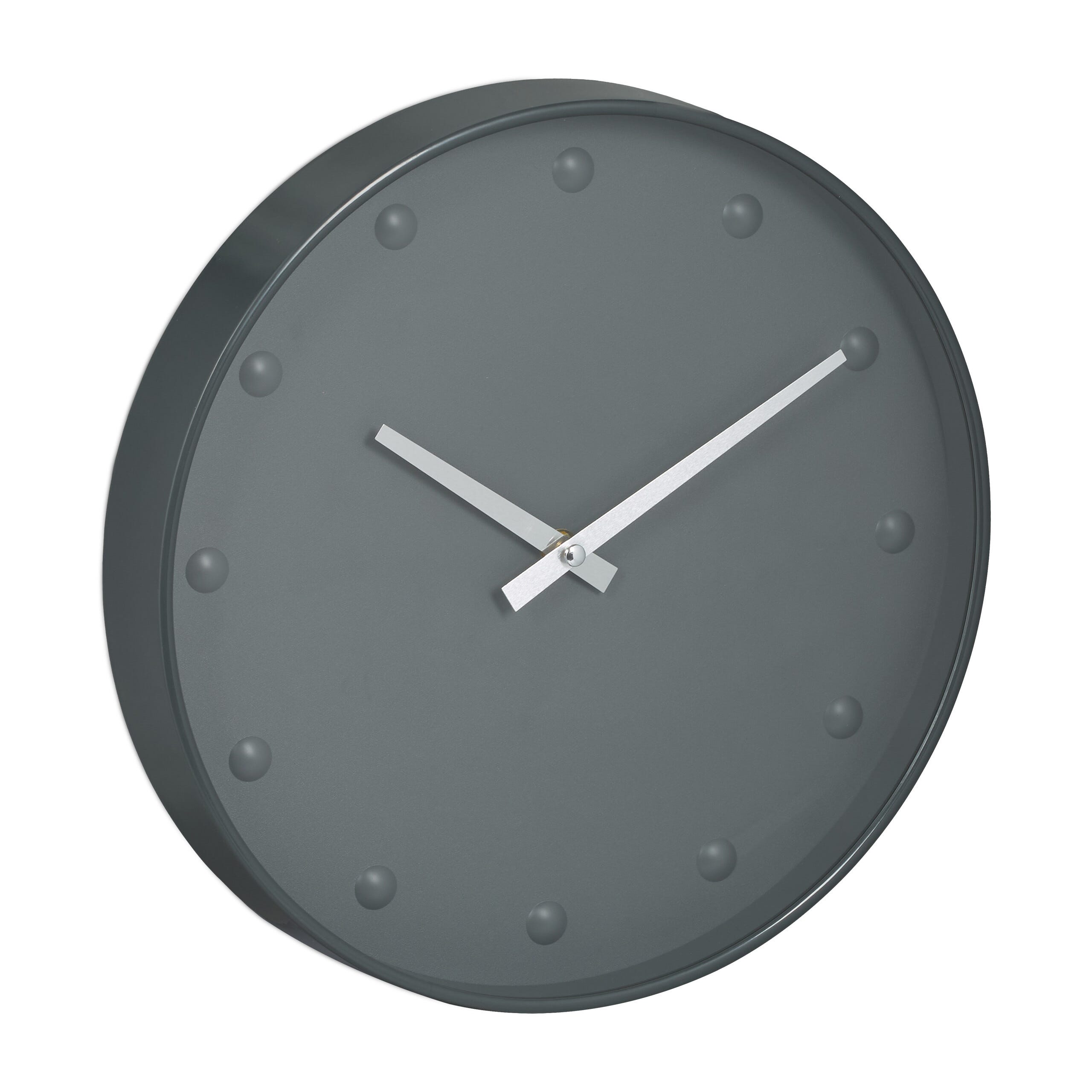 Relaxdays Reloj Pared, Moderno, Aguja Horaria y Minutero, 30 cm Ø