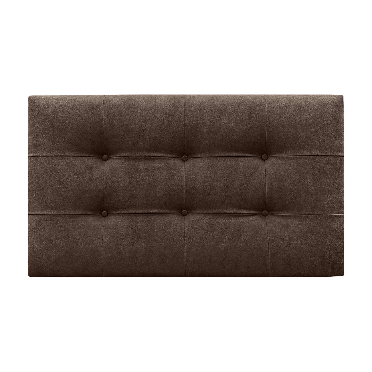 DECORQUALITY Cabecero Cama TEXAS BUTTON DELUXE Cabezal Tapizado en tejido Antimanchas Marrón 120*70 CM - 4