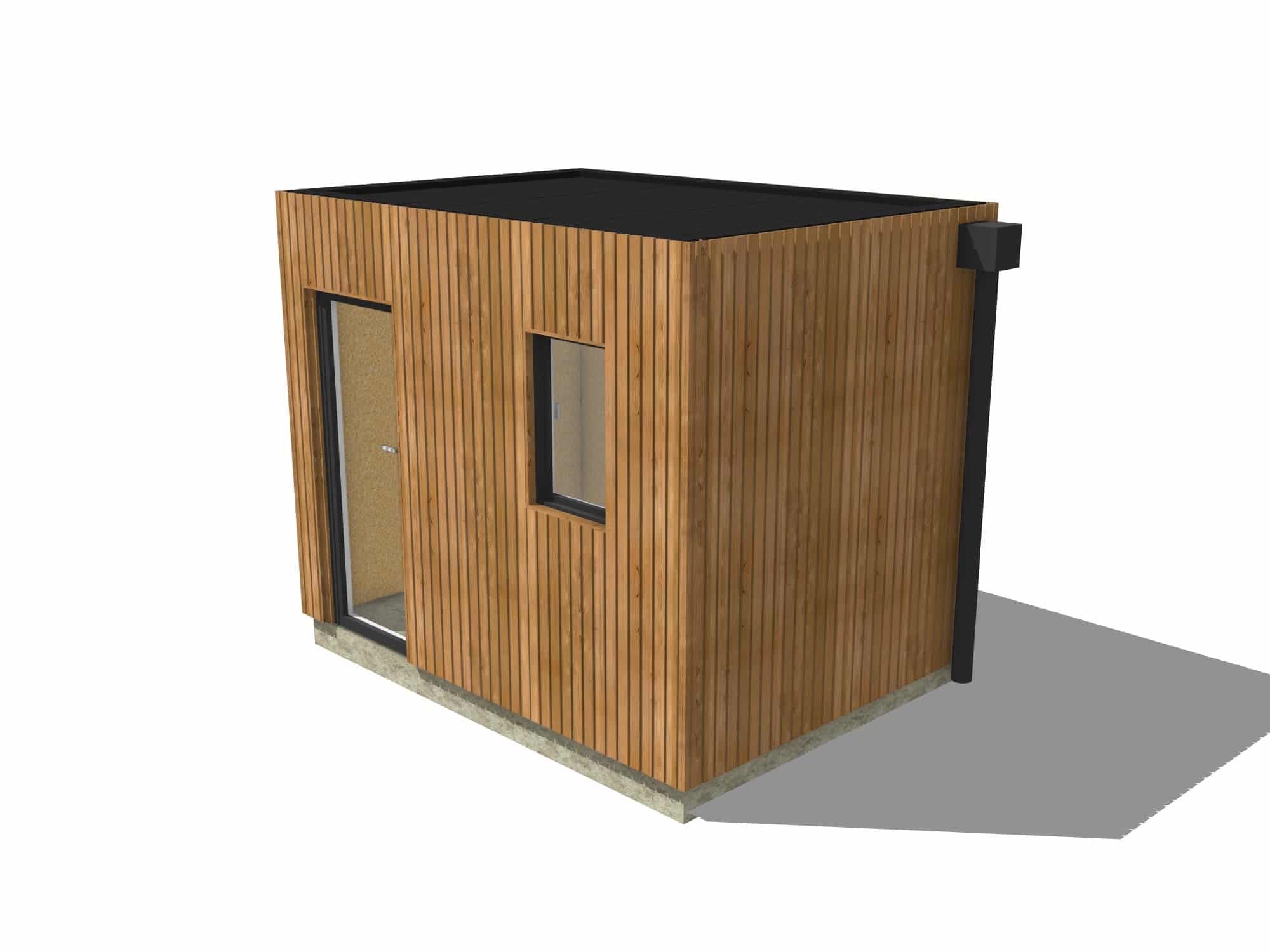 Studio de jardin locatif en bois 3,3 x 2,4 x 2,7 m - 2