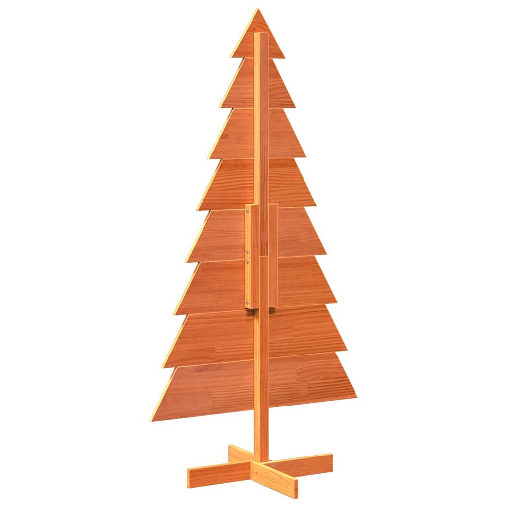 Decoração para árvore de natal madeira maciça de pinho cera marrom 150 cm - COMFORTXL - 5