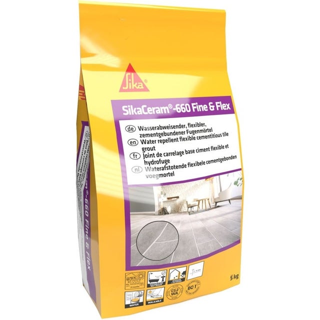 SikaCeram-660 Fine & Flex - Mortero hidrófugo - Sika - Antracita