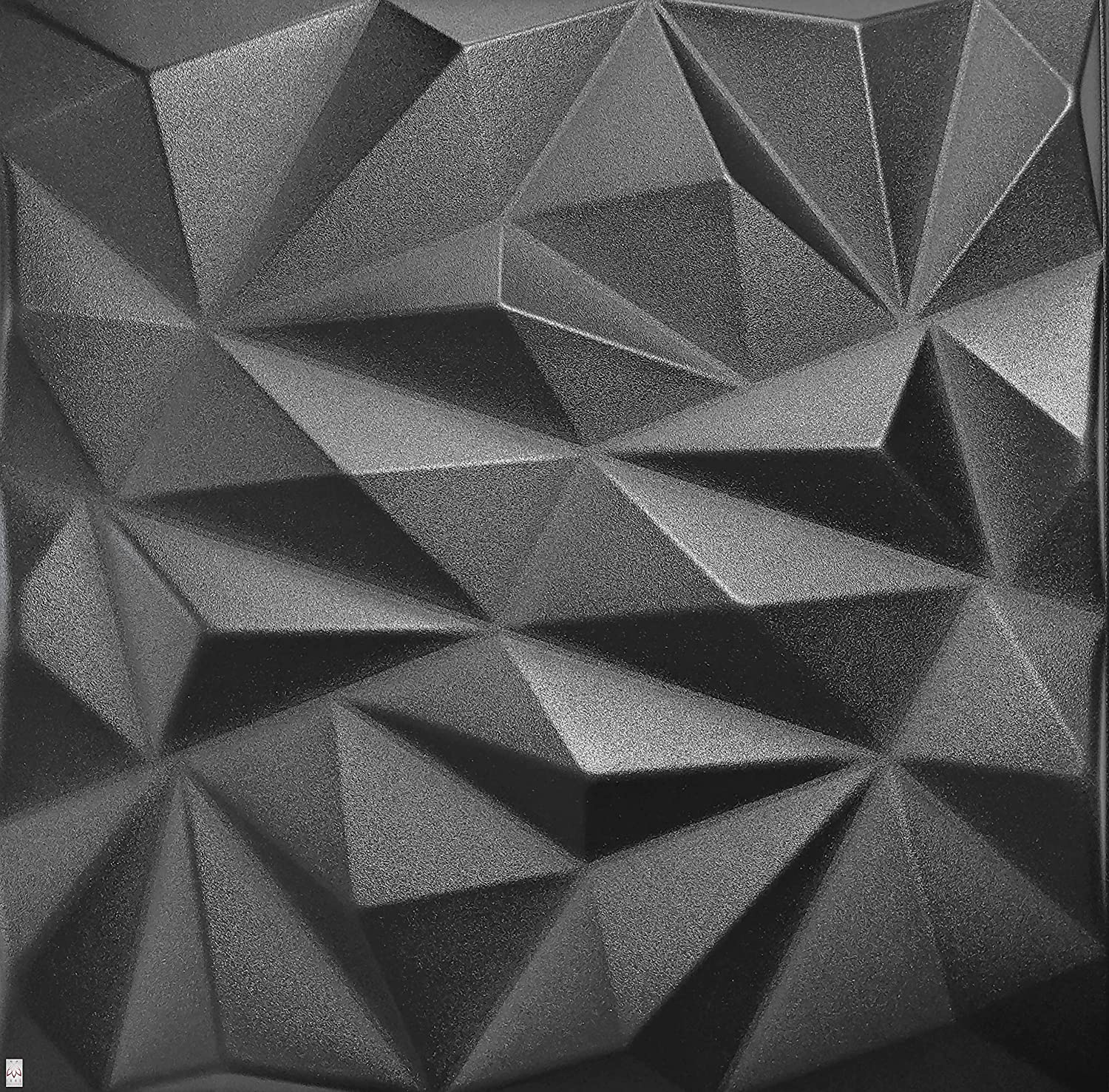 Panneaux muraux 3D décors revêtement mural panneaux de plafond POLYSTYRENE MATERIAL STYROPOR-TYPE 3mm force 8 pièces - 2m² Zircon Noir - 6