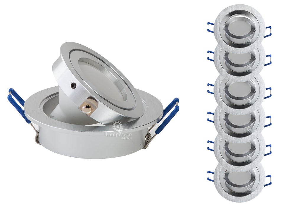 Lot de 6 spot led encastrable orientable 5w eq. 50w, blanc chaud ref.64853000 - 3