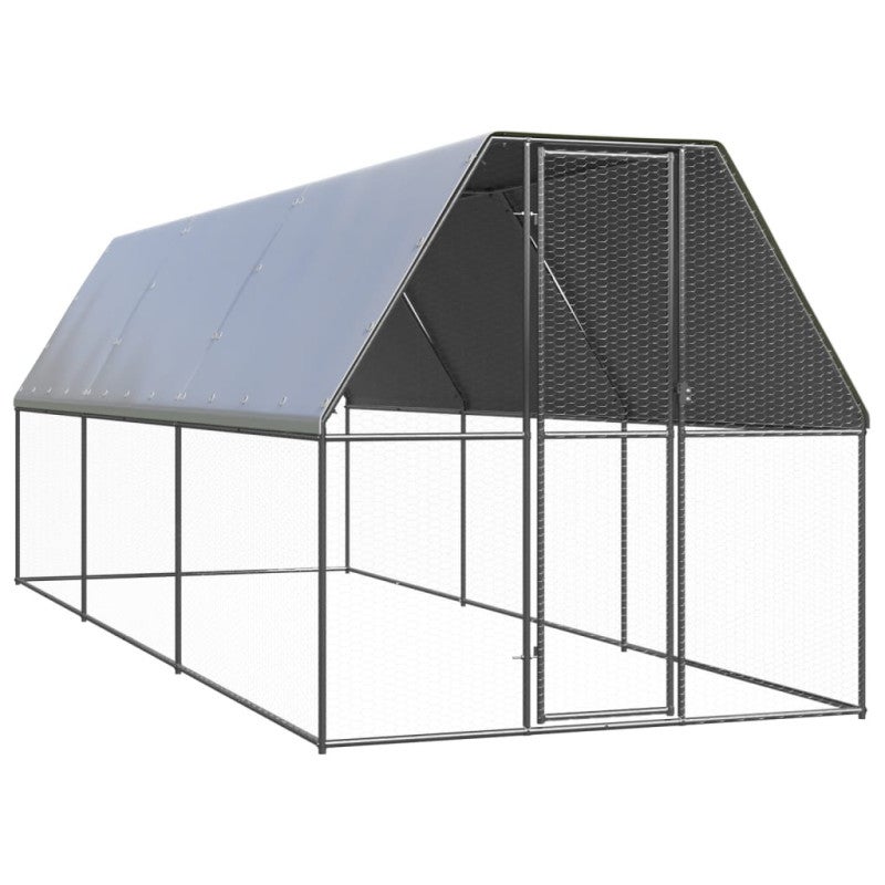 Klatka zewnętrzna dla kurcząt, 2x6x2 m, stal galwanizowana vidaXL