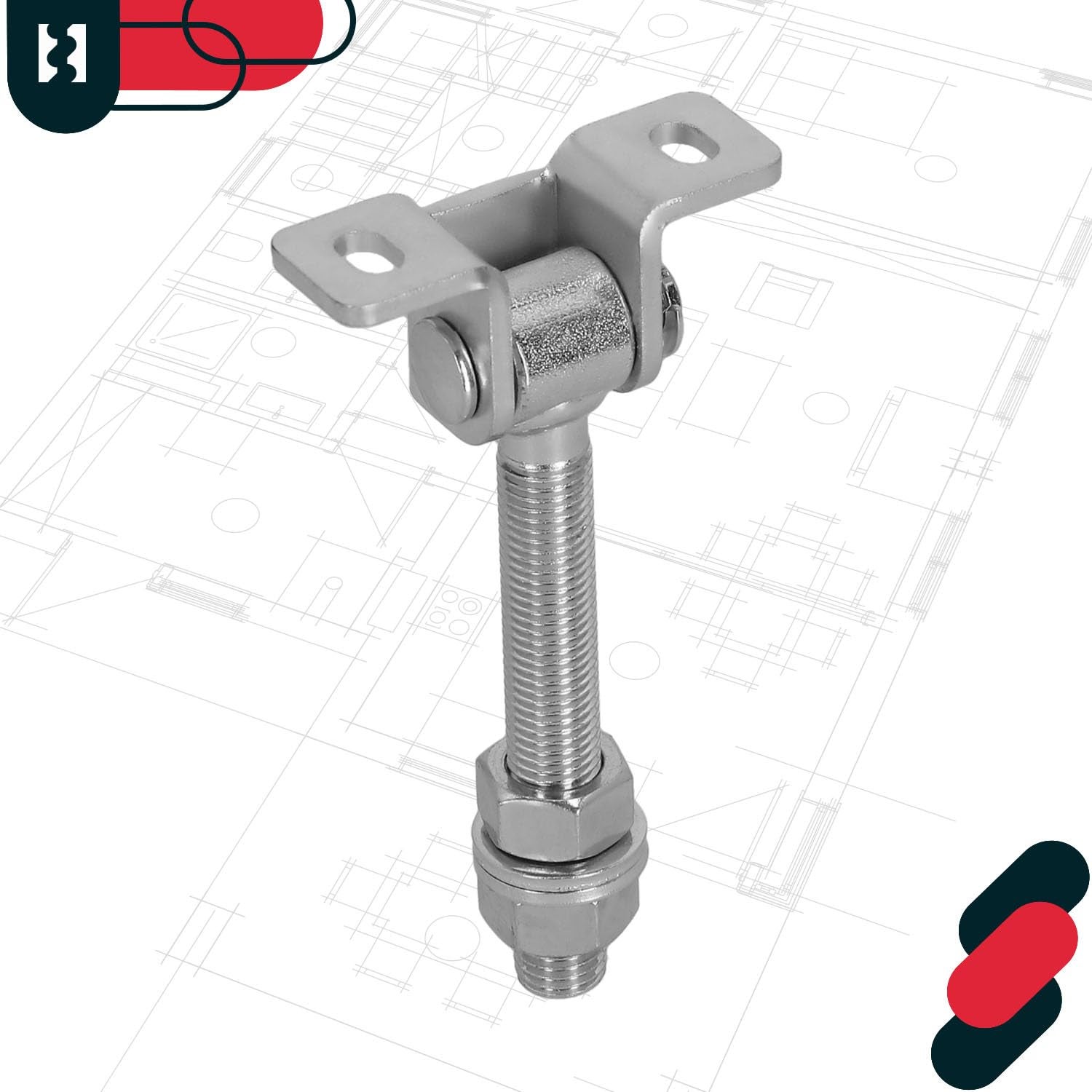 Charnière de portail galvanisées réglable M12 115mm, la solution parfaite pour tout type de portail - KOTARBAU - 7