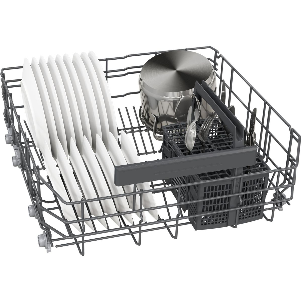 Lave vaisselle 60 cm SIEMENS SN23EC22AE, varioSpeed Plus, Acier brossé noir - 6