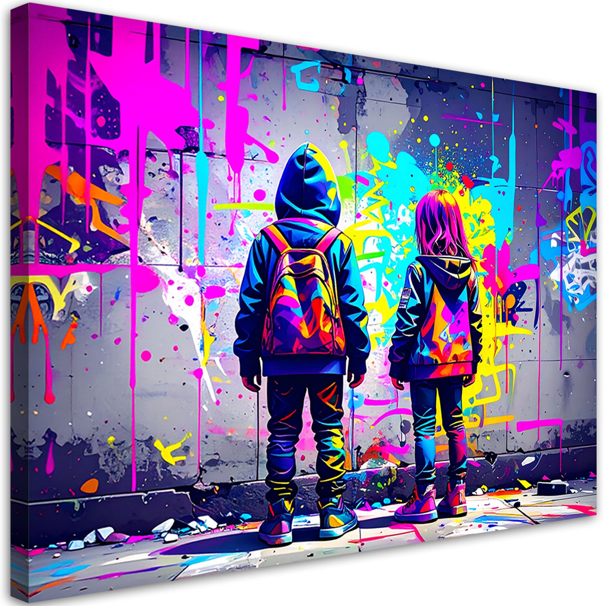 Obraz do pokoju nastolatka, Graffiti Sztuka Uliczna Street Art 90x60