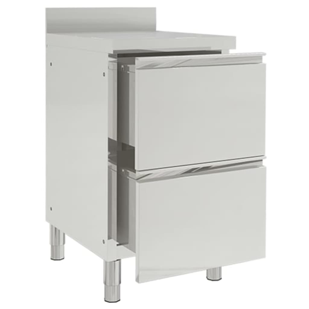 Set di 2 mobili da cucina professionale 96 cm in acciaio inox 02_0000004 - 4