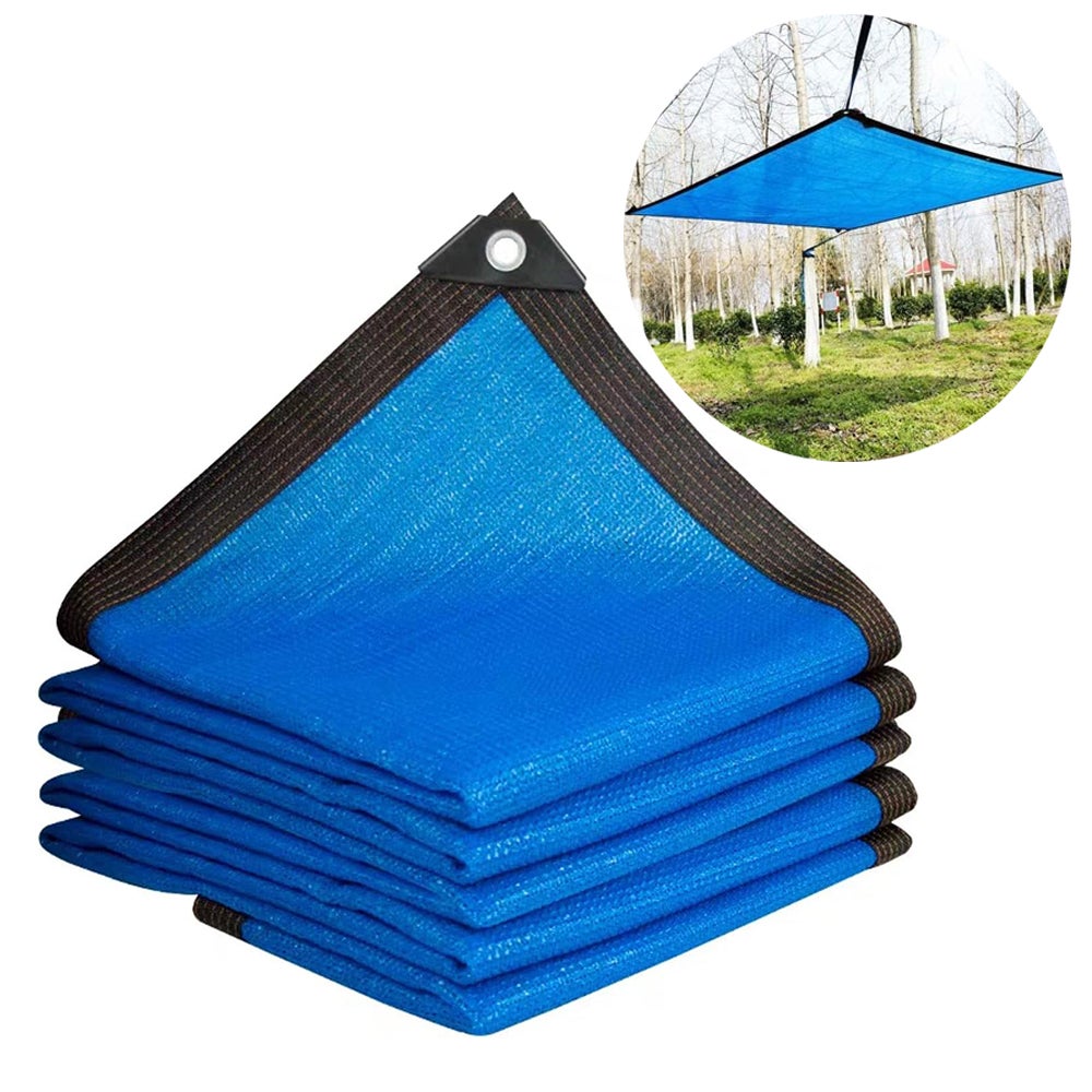 Voile D'ombrage Auvent Rectangulaire UV 0.5 X 6.8 M Respirante HDPE Voile D' Ombrage Carré Protection Des Rayons UV Et Tissu Respirante Pour Balcon Et Terrasse De Jardin Cour, Bleu Ciel