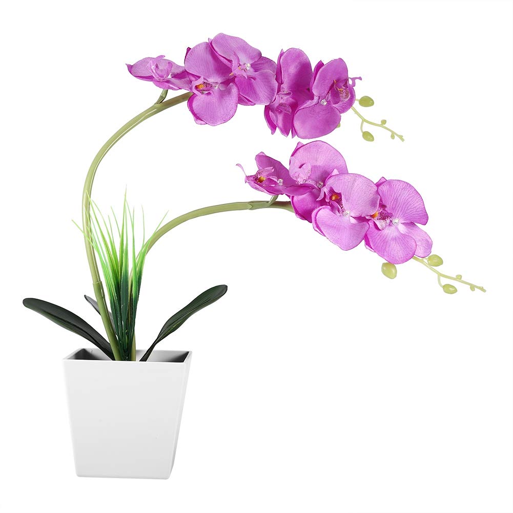 Sztuczna lampa LED w doniczce kształcie storczyka Phalaenopsis Bonsai Światło DIY Dekoracja wnętrz Zewnętrzna lśniąca biel sypialni Ogrodowa tkanina