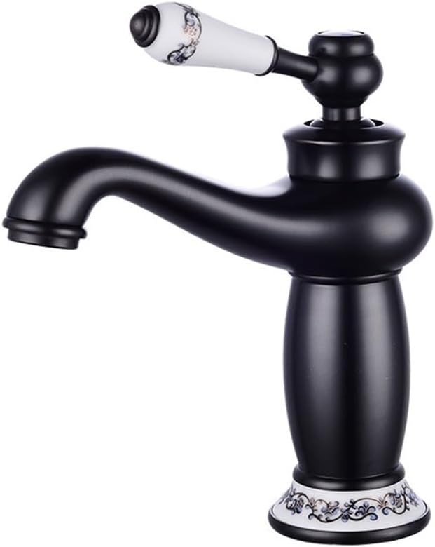 Bateria umywalkowa Kran do zlewu Vintage Brąz olejowany wykończenie mosiądz łazienka 24*10*5.5cm