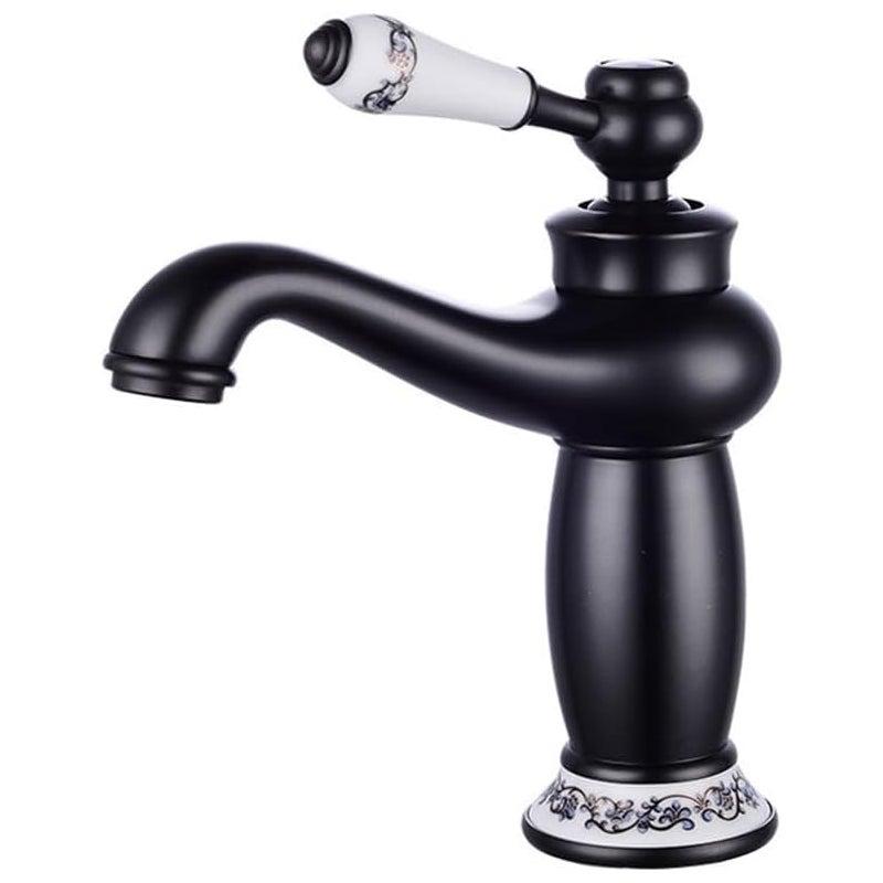 Bateria umywalkowa Kran do zlewu Vintage Brąz olejowany wykończenie mosiądz łazienka 24*10*5.5cm