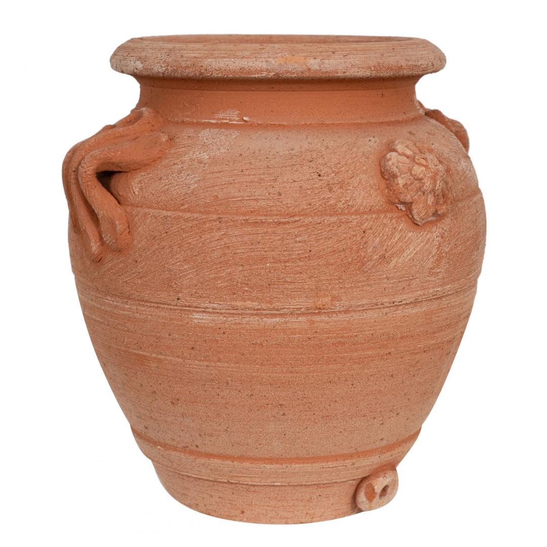BISCOTTINI Set de 2 Jarres en Terre Cuite Toscane 16x20cm - Vases Décoratifs pour Jardin - Pots pour Petites Plantes d'Intérieur - 4
