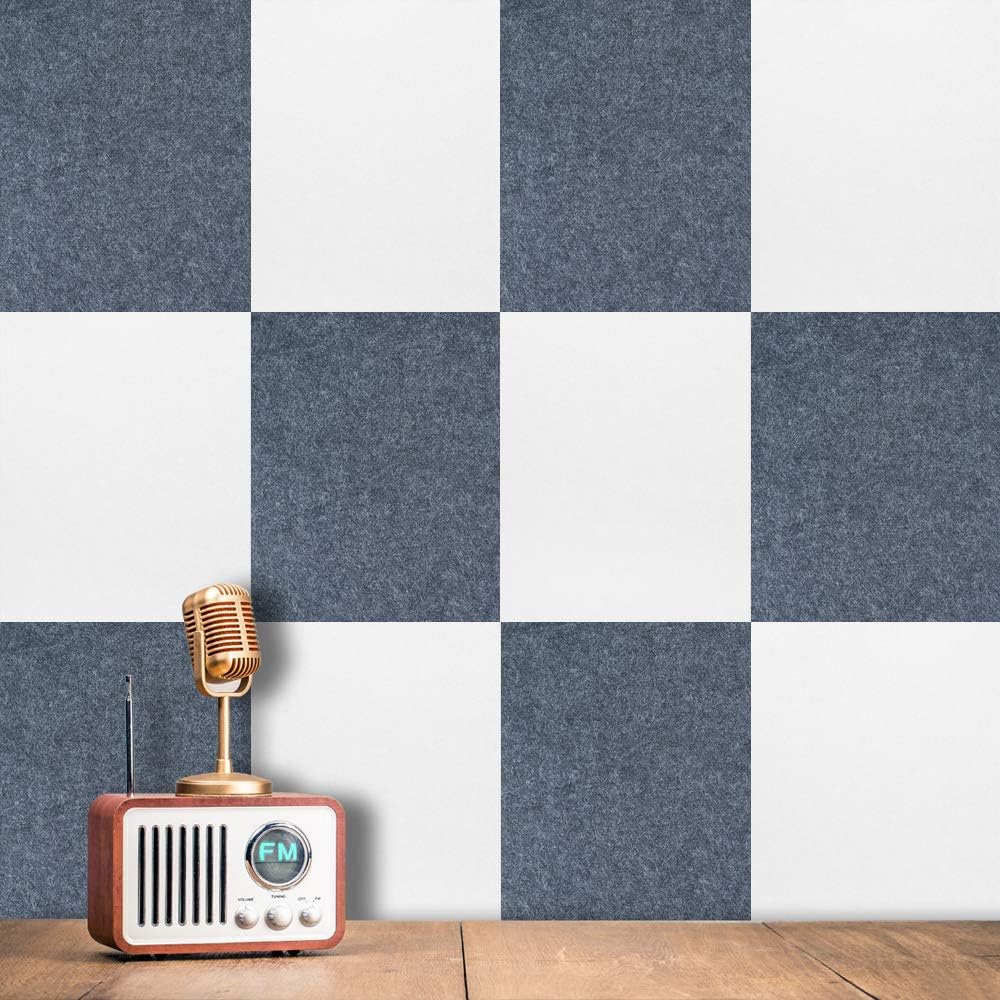 Panneaux Acoustiques Autoadhésifs Haute Densité 12pcs, 30x30cm, Réduction Écho et Réverbération, DIY Coupe et Pose Facile pour Mur/Plafond - 6