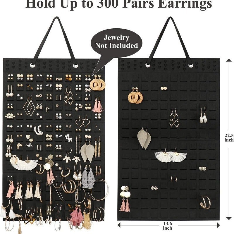 Organisateur de Bijoux Suspendus，Rangement boucle d'oreille Boucles d’oreilles pliable support Présentoir à bijoux présentoir，pour boucles d'oreilles - 3