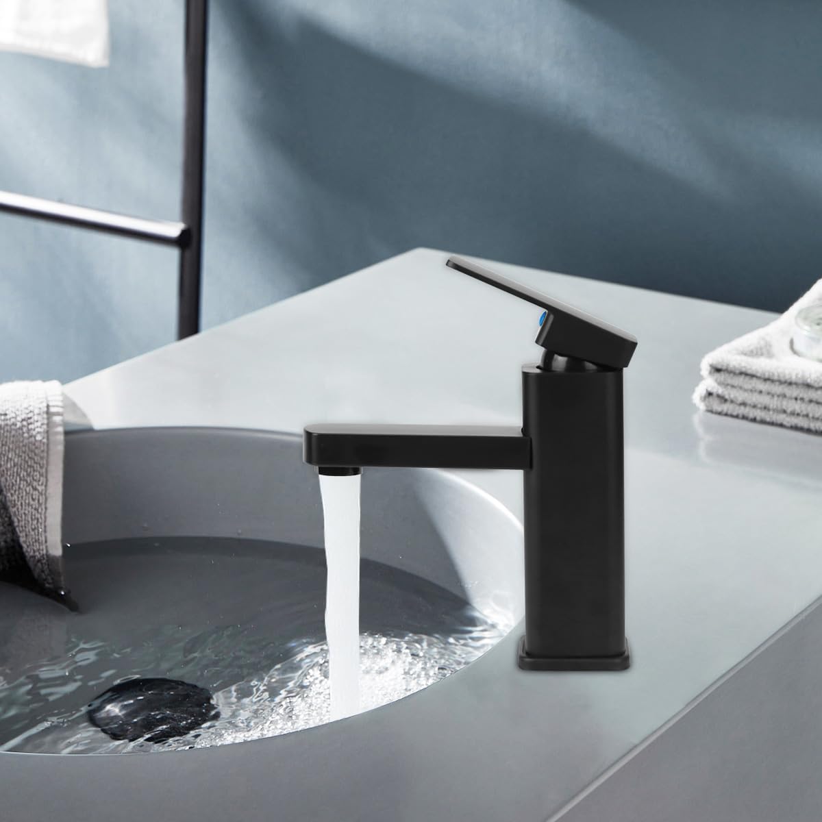 Miscelatore Lavabo Nero Rubinetto Bagno Rubinetto Lavabo Monoforo Miscelatore In Acciaio Inossidabile Acqua Calda E Fredda Per Bagno 88893968 - 5