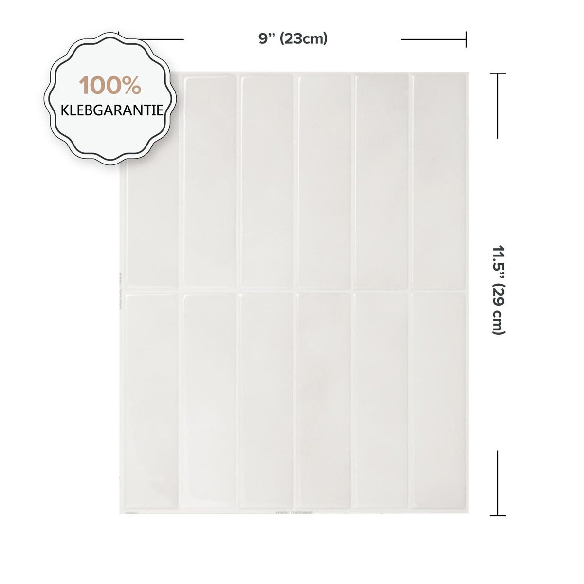 Lot de 10 crédences adhésives pour cuisine, salle de bain, carrelage mural, blanc - 2