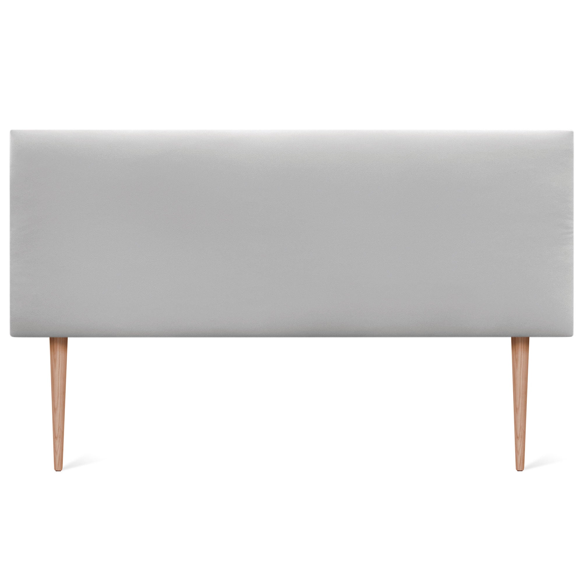 DHOME Cabecero de Polipiel Liso y con Patas cabeceros Cabezal tapizado Cama (Polipiel Gris Claro, 135cm (Camas 120/135/140)) - 3