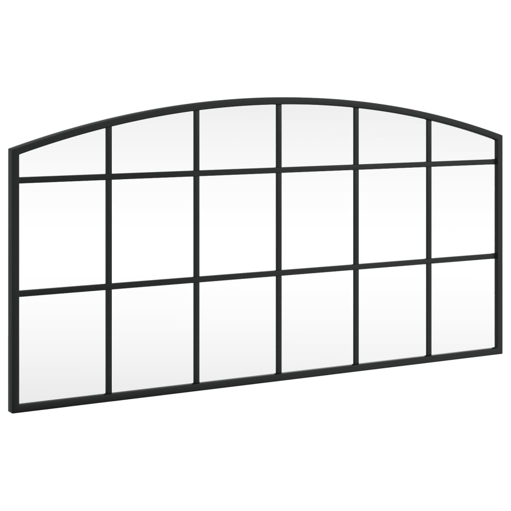 Miroir mural noir 80x40 cm arche fer - 8