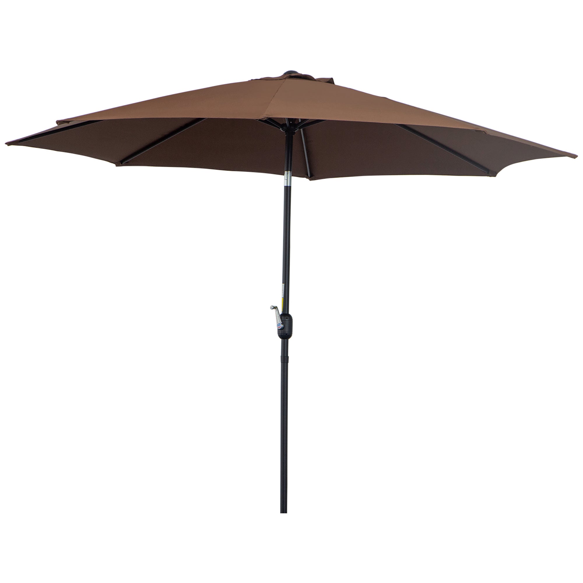 Outsunny Parapluie De Jardin Imperméable 2x3 M Avec 8 Lattes, Bois Et Bambou Bordeaux 91409212