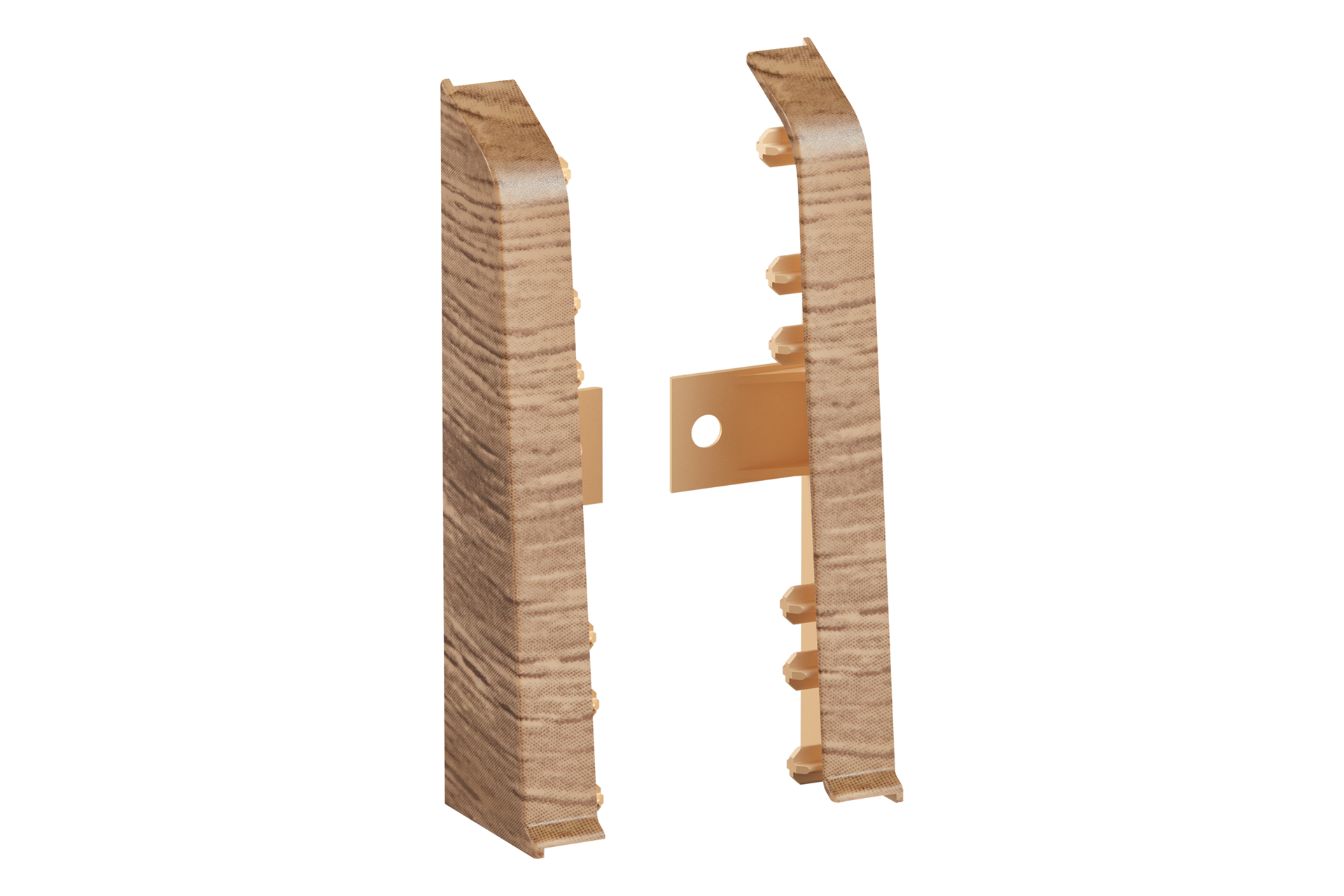 Zaślepki do listwy przypodłogowej SOFTline 22,5x75mm 1opak=10kpl(L+P)=20szt Cezar Korfu Mat