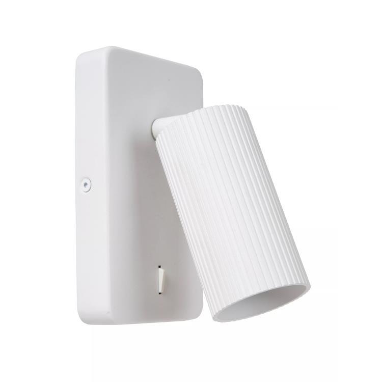 Kinkiet CLUBS biały 1xGU10x40W aluminium wym:16x9x14,9cm IP20 Lucide