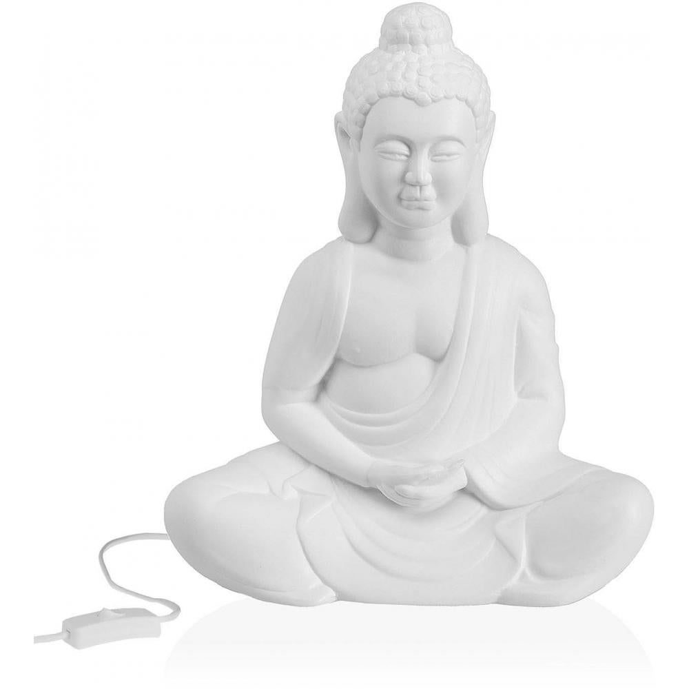 matches21 - Lampada profumata con Buddha e bambù, asiatica per lumini in ceramica, 19 x 8 x 20 cm