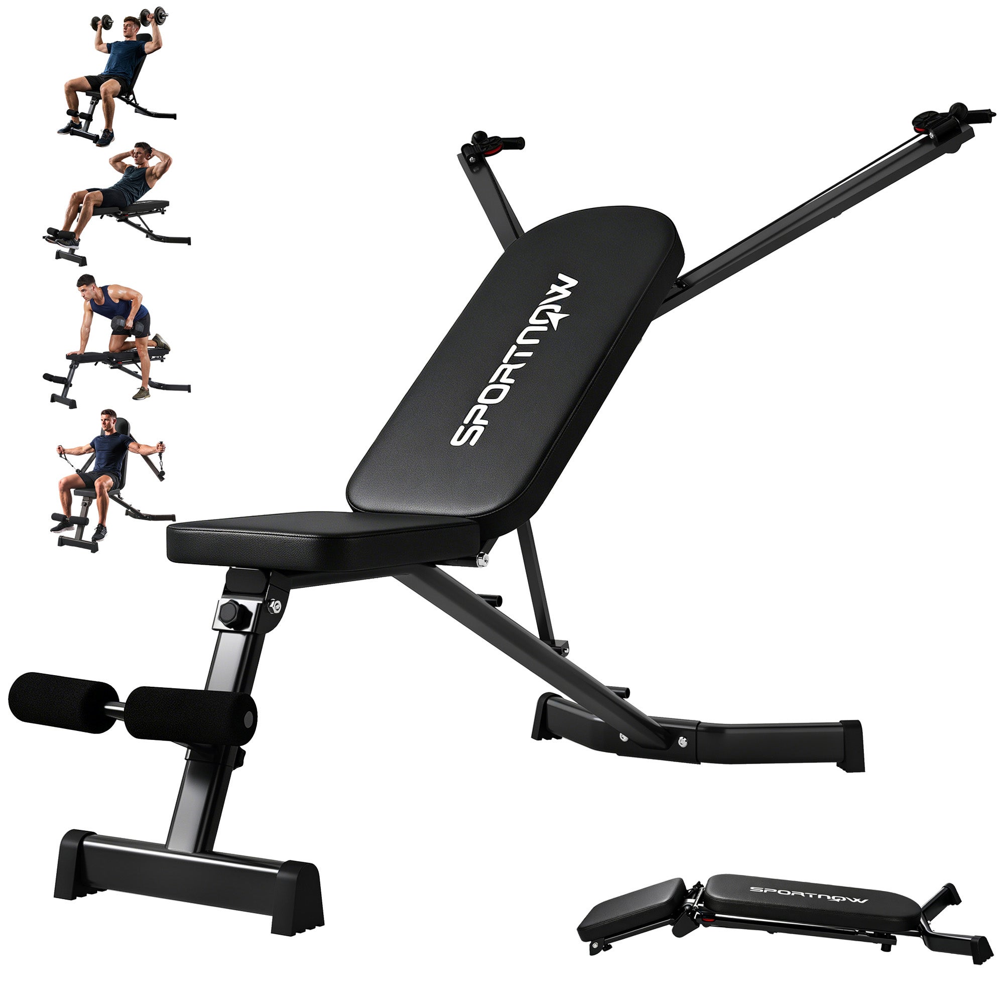 Banc de musculation dossier réglable 3 positions noir | Leroy Merlin