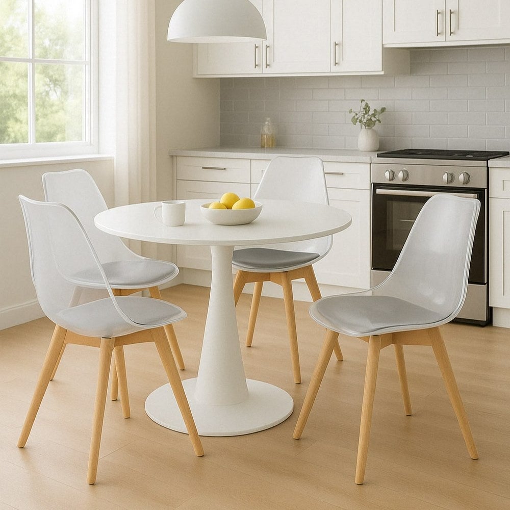 Sedie Cucina Set Da Sedia In Stile Scandinavo Ocra E Gambe In