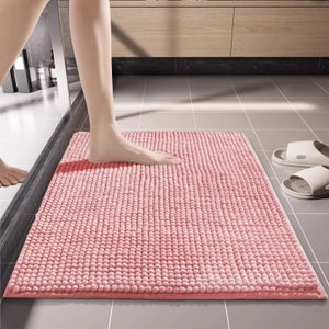 Tappeto da bagno ROSVIK 50x80 cm ciniglia antracite