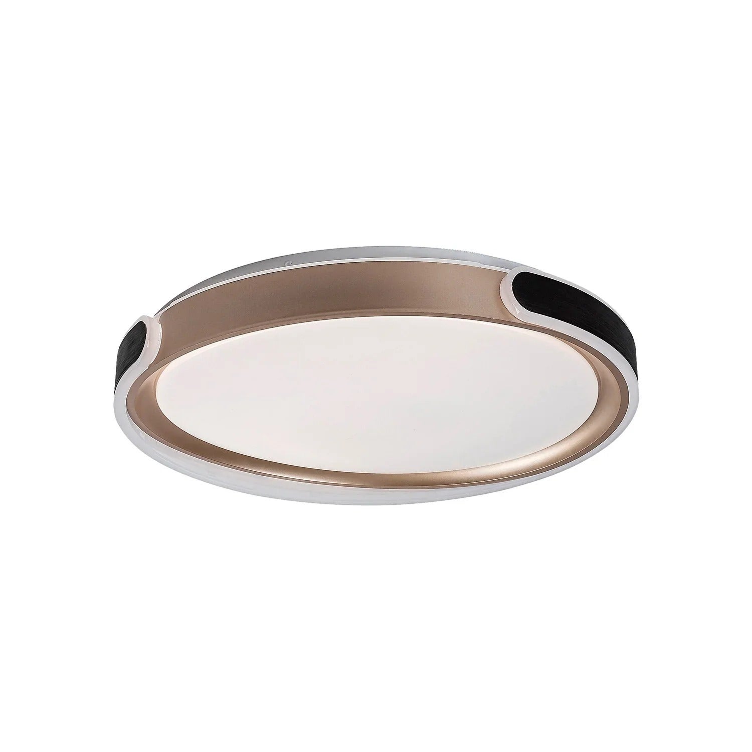 Plafon Jindri okrągły czarno-złoty-biały LED 48W 3000K-6500K 3000lm z pilotem wym: 8 x 50 cm IP20 metal Rabalux