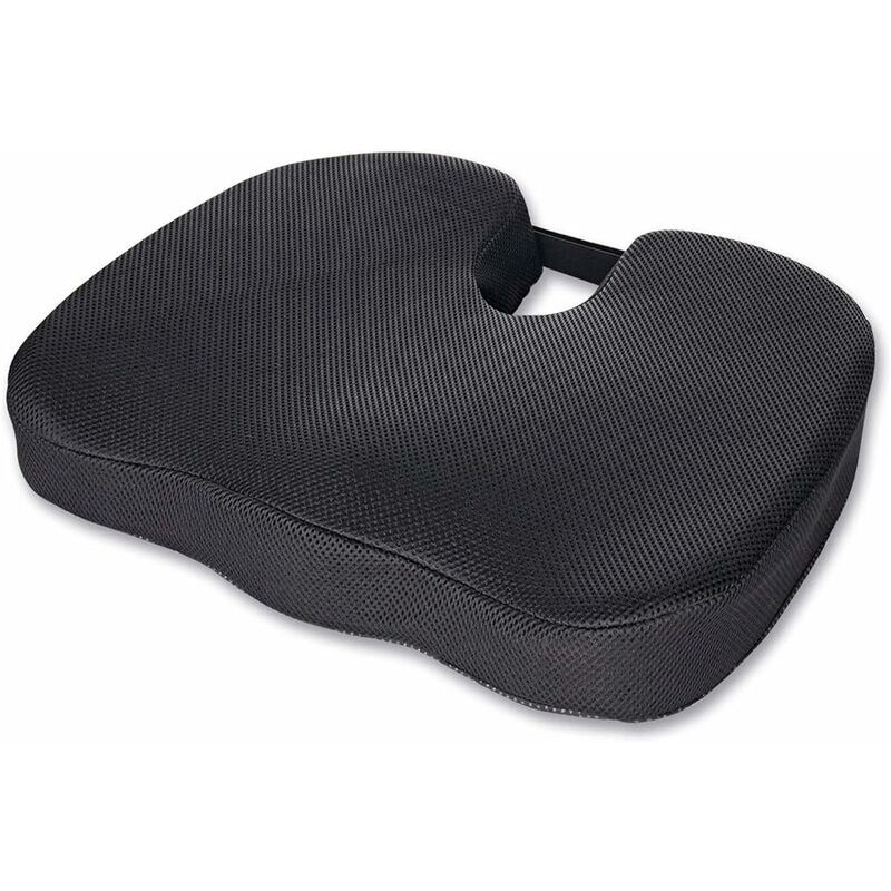 SQYROY Coussin de siège orthopédique en mousse à mémoire de forme respirant pour douleurs dorsales, coccyx, voiture, chaise de bureau, fauteuil