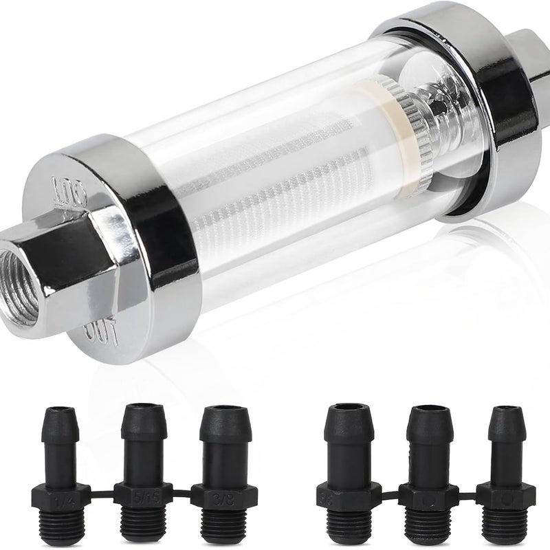 Zdjęcia - Filtr paliwa benzynowego, szklany filtr paliwa, filtr benzyny z przyłączem węża 3/8", 1/4", 5/16"