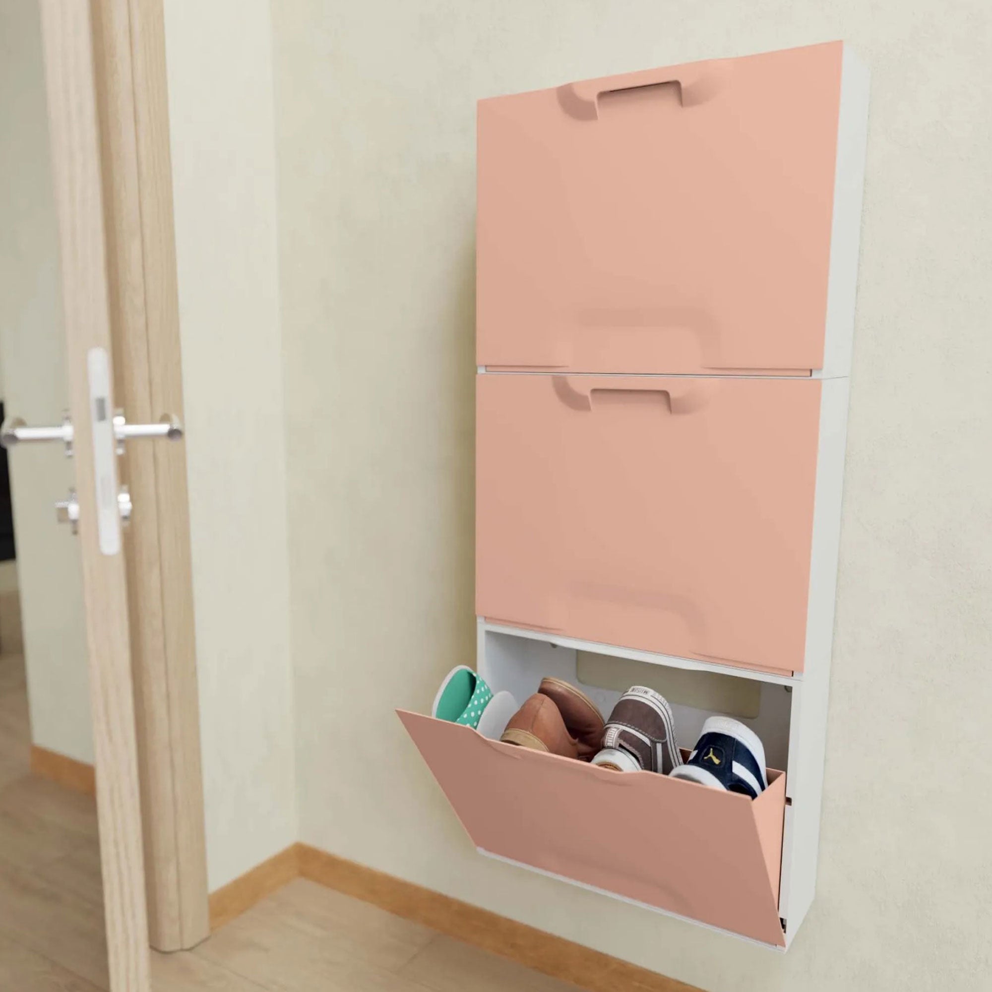 Well Home Zapatero en Polipropileno color Rosa palo 40,1x51x17,4cm ...