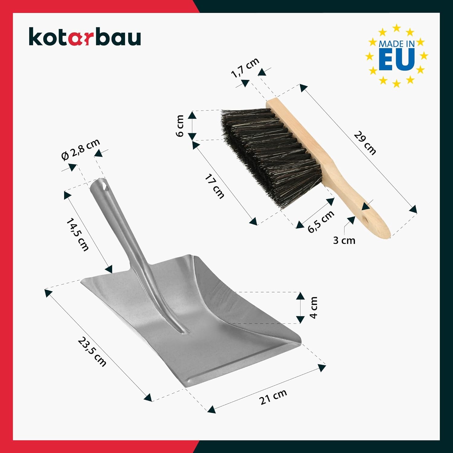 Scopetta e paletta con manico in acciaio zincato - KOTARBAU - 3