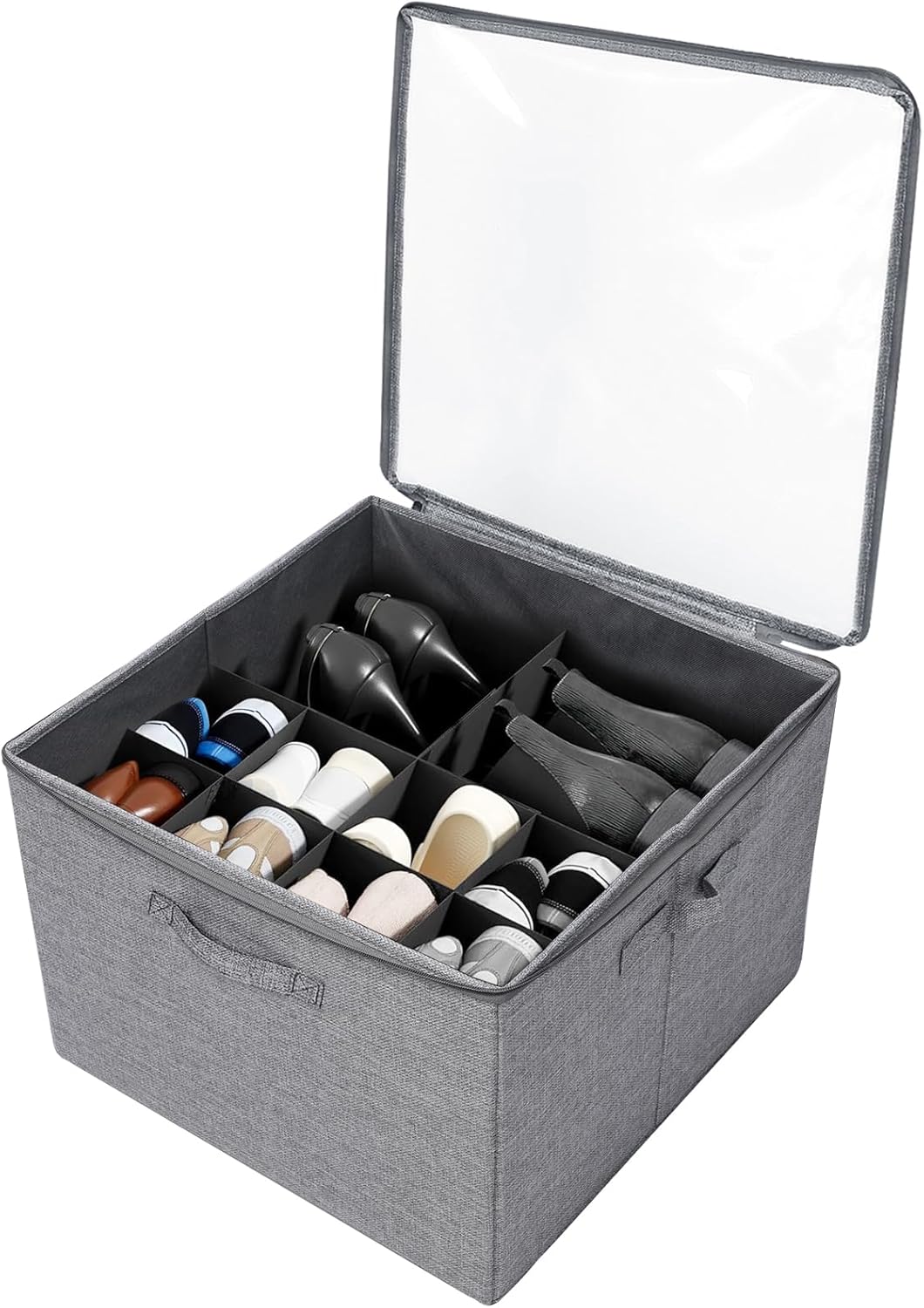 Organizer Scarpe Regolabile – 20 Pezzi, 4 Livelli, Salvaspazio 50%, Doppio Strato Per Armadio, Antiscivolo, Nero