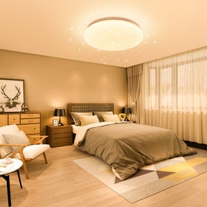 Kuwork Plafoniera Led Soffitto Moderno, Lampadario Camera Da Letto Rotondo, Lampade Da Soffitto Per Soggiorno Camera Cucina Corridoio Ufficio, 4000K Bianco Neutro, 30 Cm, 18W