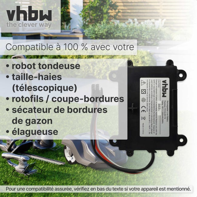 Replacement Rabat22vli Vhbw Batterie 21,6V 2000mAh Pour Hoover