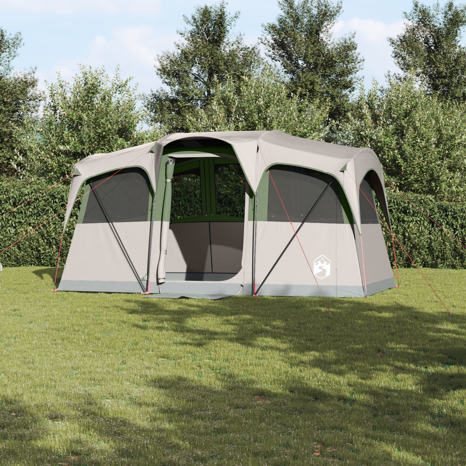 Namioty z dachem Zielony 435 x 255 x 216 cm Poliester