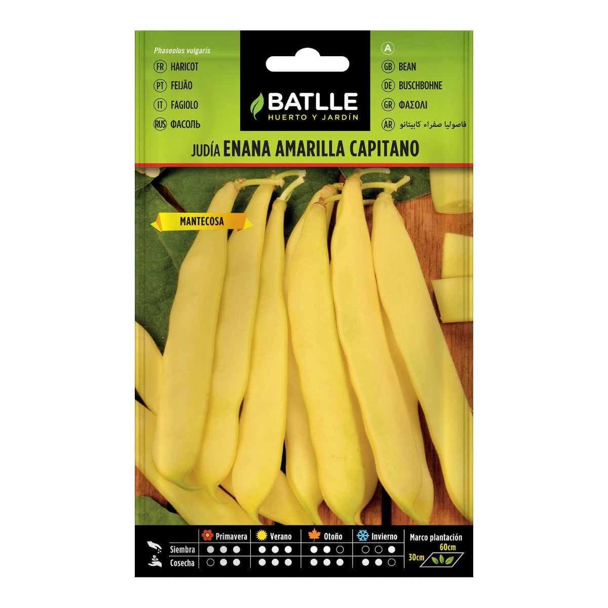 Semillas Batlie Sementi Di Fagiolo Giallo Varietà Capitano: Semi Per Orto, Confezione 020568BOLS, Coltivazione Facile - 4