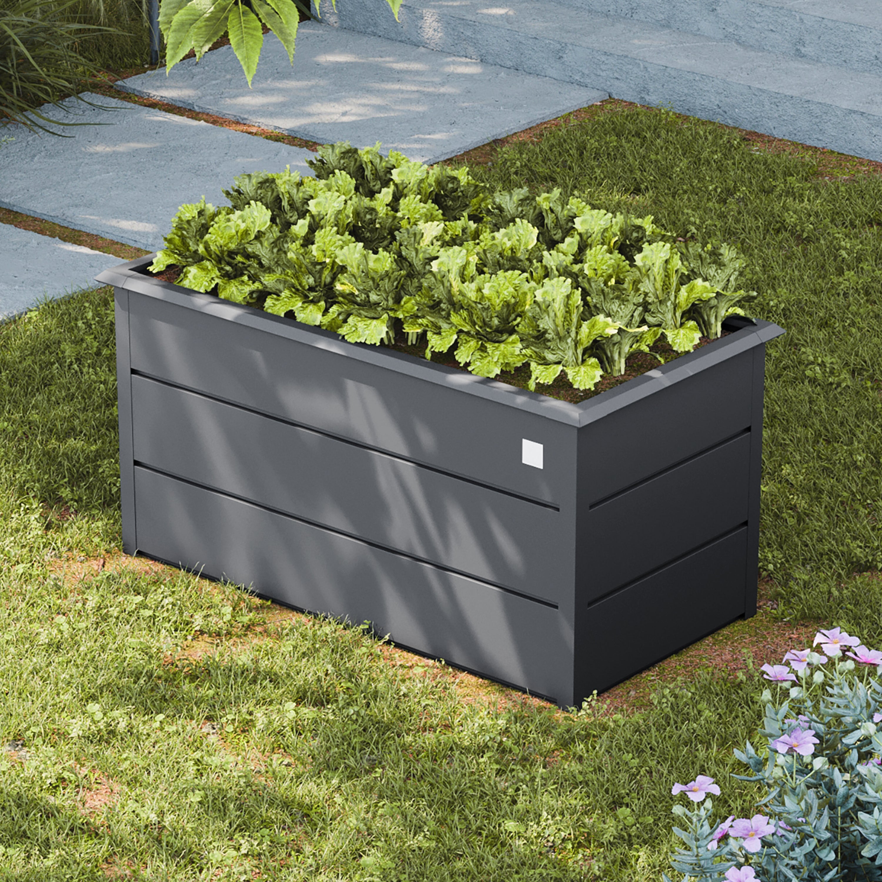 PRIMEYARD LILLY Bac surélevé acier galvanisé 150x75x78 cm - ergonomique - 3